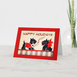 Scottie Dog Happy Holidays Weihnachtskarte Feiertagskarte