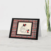 Scottie Dog Happy New Year Note Card
