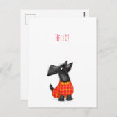 Scottie dog hello Postkarte (Vorne/Hinten)