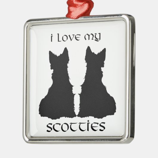 Scottie Dog Liebe Silhouetten Ornament (Links)