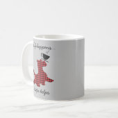 Scottie Dog Life Happens Kaffee hilft Funny Mug Kaffeetasse (Vorderseite Links)