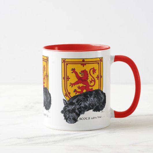 Scottie Dog Lion Rampant Flag Tasse (Rechts)