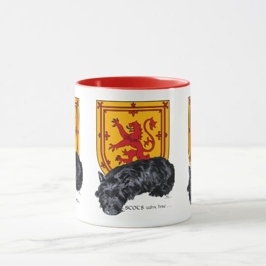 Scottie Dog Lion Rampant Flag Tasse (Zentrum)