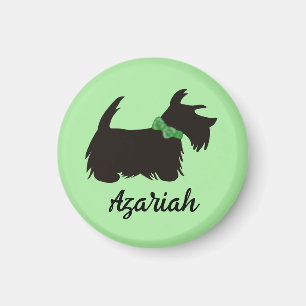 Scottie dog Magnet, Scottish Terry Button Magnet