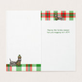 Scottie Dog mit Karierten und roten Weihnachten (Innenseite Aufgefaltet)