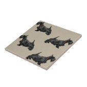 Scottie Dog mit Tartan Collar Fliese (Seite)