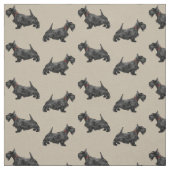 Scottie Dog mit Tartan Collar Stoff (Muster)