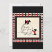 Scottie Dog New Years Invitation flat card Einladung (Vorderseite)