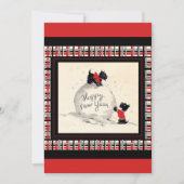 Scottie Dog New Years Party Einladung (Vorderseite)