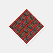 Scottie Dog on Red Scottish Tartan Serviette (Ecke)