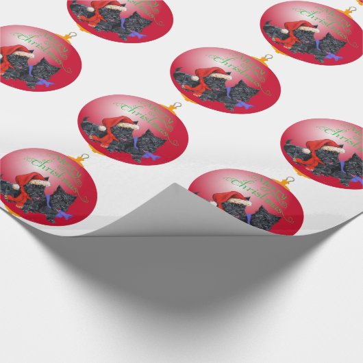 Scottie Dog Ornament Geschenkpapier (Ecke)
