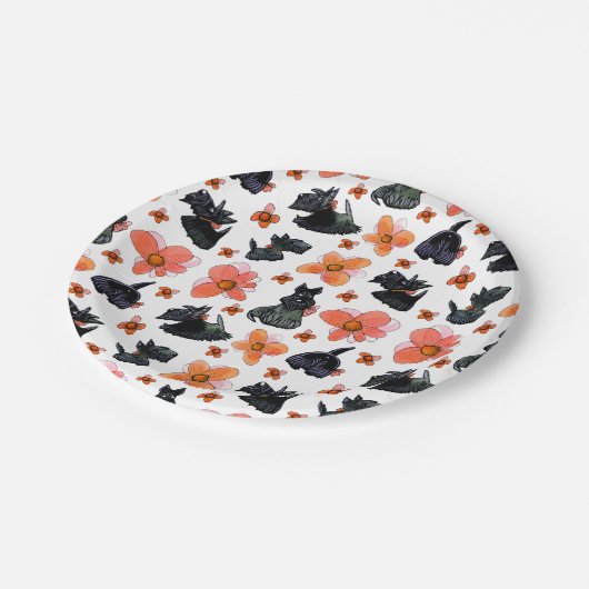 Scottie dog paper Teller (Schrägansicht)