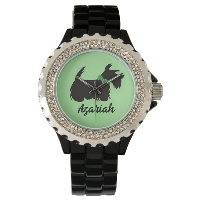 Scottie dog Personalisiert Watch Armbanduhr (Vorderseite)