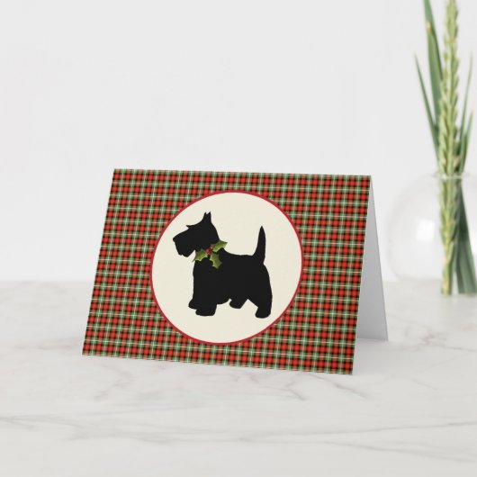 Scottie Dog Scotch Kariert Weihnachten (Vorderseite)