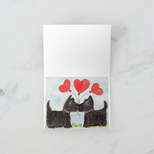 Scottie Dog Scottish Terrier art Notecard Karte (Innenseite)