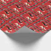 Scottie Dog, Scottish Terrier Black und White Geschenkpapier (Ecke)