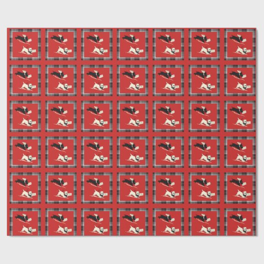 Scottie Dog, Scottish Terrier Black und White Geschenkpapier (Flach)