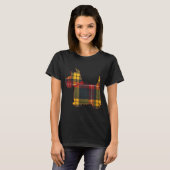 Scottie Dog Scottish Terrier Buchanan Tartan Karie T-Shirt (Vorne ganz)