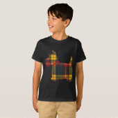 Scottie Dog Scottish Terrier Buchanan Tartan Karie T-Shirt (Vorne ganz)