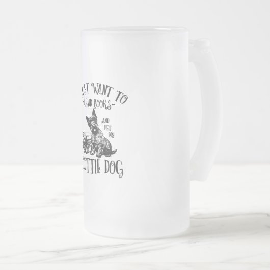 Scottie Dog Scottish Terrier Mattglas Bierglas (VorderseiteRechts)