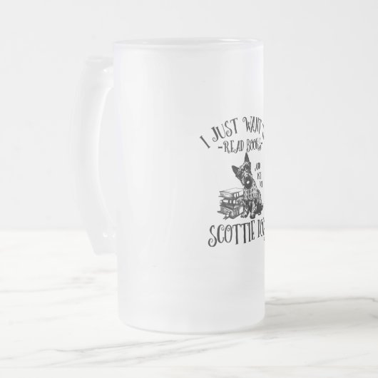 Scottie Dog Scottish Terrier Mattglas Bierglas (Vorderseite Links)