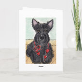 Scottie dog Scottish Terry Karte (Rückseite)