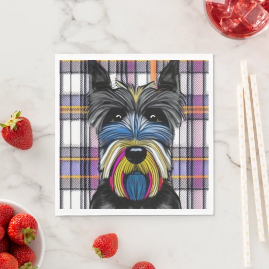 Scottie Dog Serviette (Beispiel)
