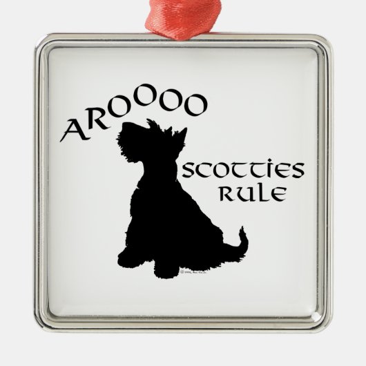 Scottie Dog Silhouette Ornament (Vorne)