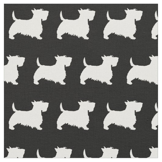 Scottie Dog Silhouette Pet Scotty Stoff (Nahaufnahme)