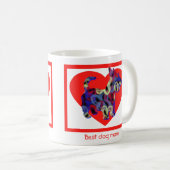 Scottie Dog Silhouette Valentinstag Red Heart Kaffeetasse (VorderseiteRechts)