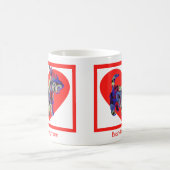 Scottie Dog Silhouette Valentinstag Red Heart Kaffeetasse (Mittel)