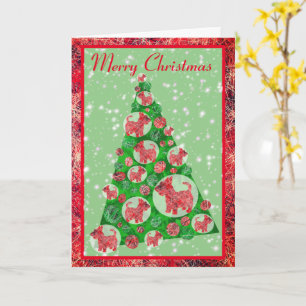 Scottie Dog Silhouette Weihnachtsbaum Dekoration Karte