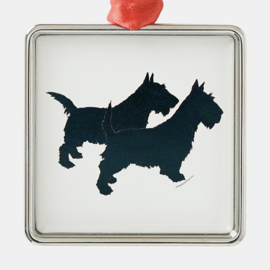 Scottie Dog Silhouetten Ornament (Vorne)