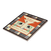 Scottie Dog Sm. (4,25" x 4,25") Keramik Foto Tile Fliese (Seite)