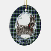 Scottie Dog Tartan Christmas Keramik Ornament (Rechts)