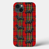 Scottie Dog über Red Scottish Tartan Case-Mate iPhone Hülle (Rückseite)