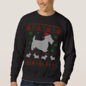 Scottie Dog Ugly Christmas Sweater Geschenk für Hu Sweatshirt (Vorderseite)