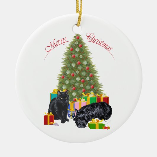 Scottie Dog und Kitty Ornament (Vorne)