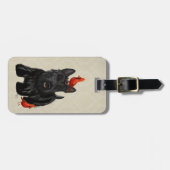 Scottie Dog und Rote Vögel Gepäckanhänger (Vorderseite horizontal)