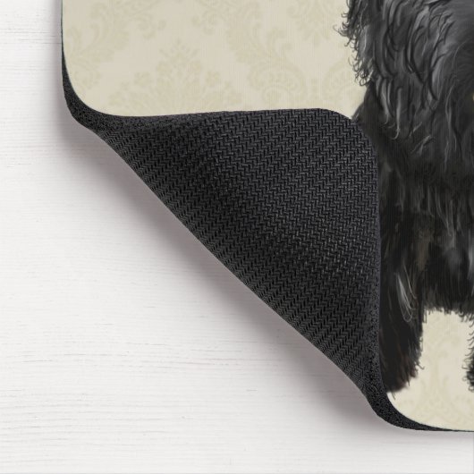 Scottie Dog und Rote Vögel Mousepad (Ecke)