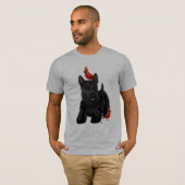 Scottie Dog und Rote Vögel T-Shirt (Vorne ganz)