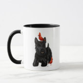 Scottie Dog und Rote Vögel Tasse (Links)