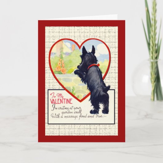 Scottie dog Valentine Scottish Terrier Feiertagskarte (Vorderseite)