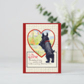 Scottie dog Valentine Scottish Terrier Feiertagspostkarte (Stehend Vorderseite)