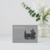 Scottie Dog Walking Pet Business Cards Visitenkarte (Stehend Vorderseite)
