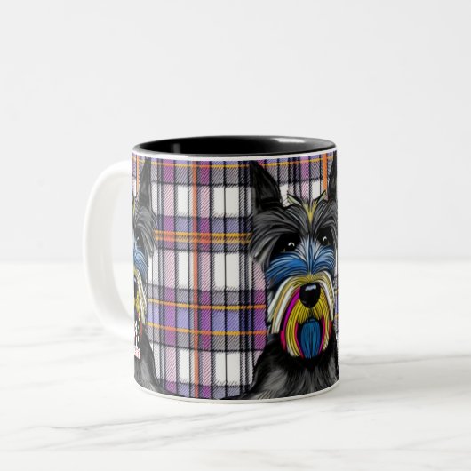 Scottie Dog Zweifarbige Tasse (Vorderseite Links)