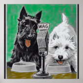 Scottie dogs Blackie and Whitie im Radio Poster (Vorne)