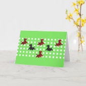 Scottie Dogs Karte (Gelbe Blume)