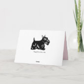 Scottie Dogs Light Pink and Black Danke Card (Rückseite)