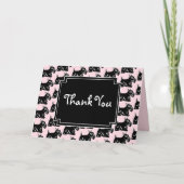 Scottie Dogs Light Pink and Black Danke Card (Vorderseite)